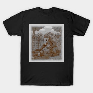 pangolin planting cheeseburgers in garden T-Shirt